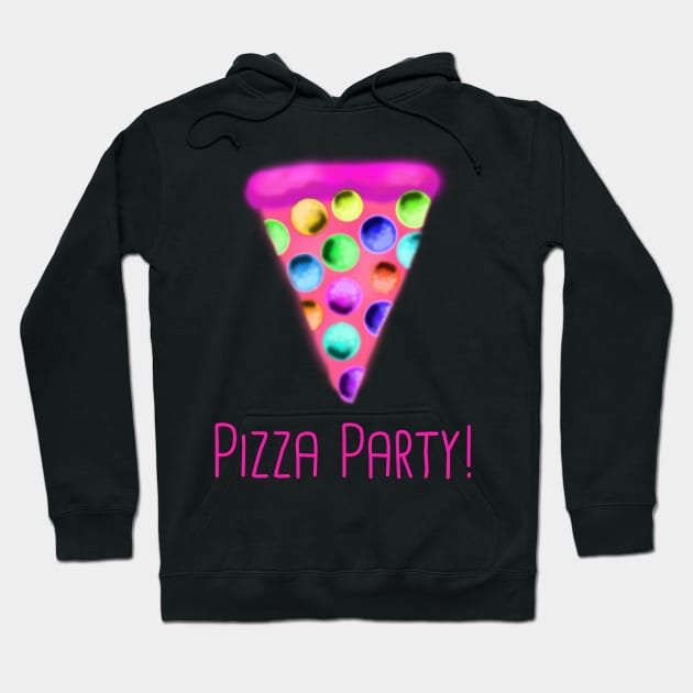 Pizza Party! (Pink) Hoodie by KelseyLovelle